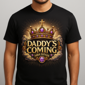 Daddy’s Coming Black Tee
