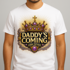 Daddy’s Coming Tee White